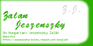 zalan jeszenszky business card