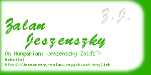 zalan jeszenszky business card